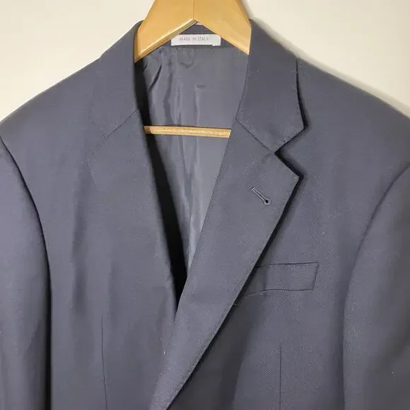 Armani Collezioni Navy Blue G Line Mens Blazer Sport Coat Suit Jacket Wool 44